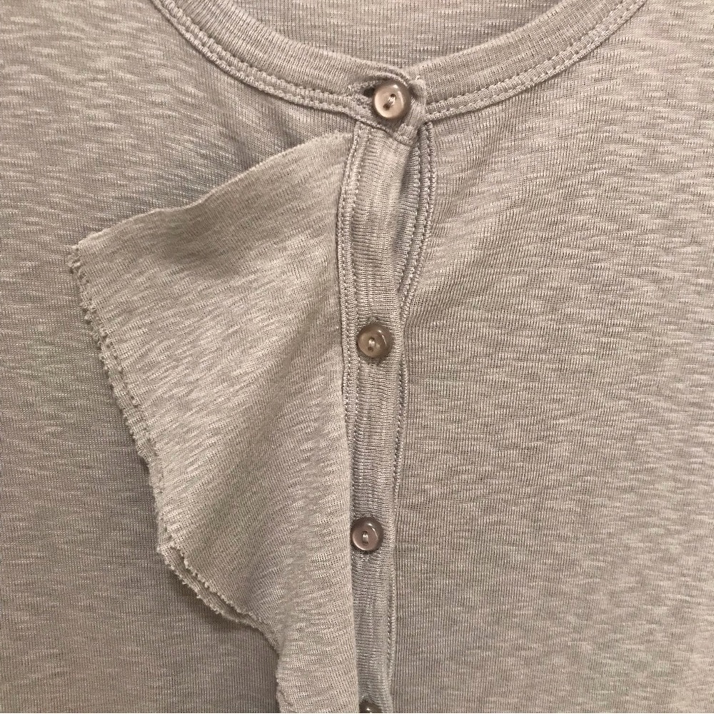 Vintage Ann Taylor Taupe Ruffle Button Cardigan Sweater XS - Picture 7 of 15